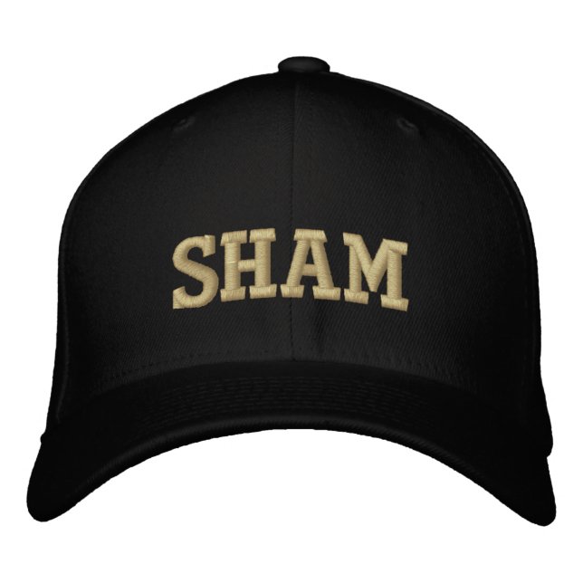SHAM EMBROIDERED BASEBALL HAT (Front)