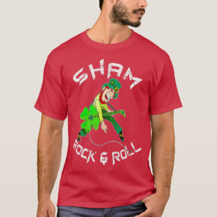 Sham Rock And Roll Shamrock Guitar Lover St Patric T-Shirt