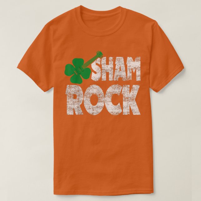 Sham Rock Funny St Patricks Day  With Shamrock Gui T-Shirt (Design Front)