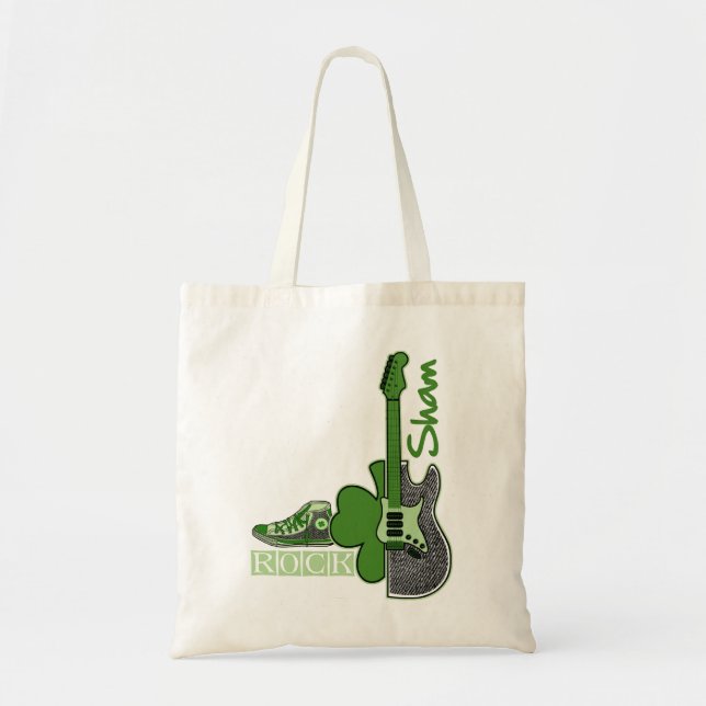 Sham Rock. Music Theme St. Patrick's Day  Tote Bag (Front)