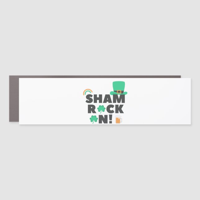 "SHAM ROCK N!" CAR MAGNET (Front)