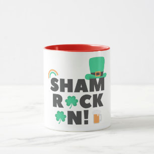 "SHAM ROCK N!" TWO TONE MUG. MUG