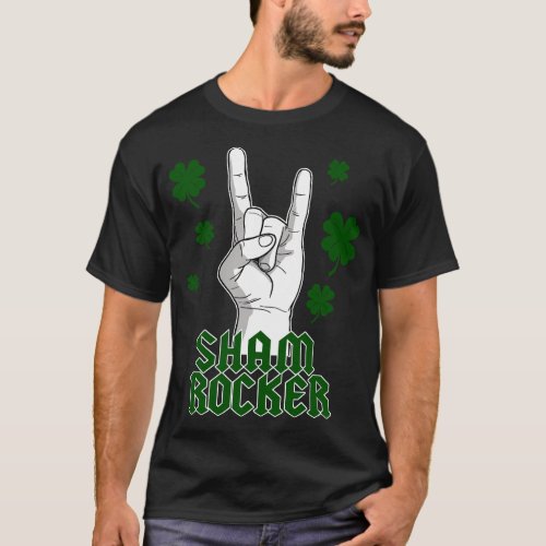 Sham Rocker Heavy Metal Shamrocks St Patrick T_Shirt