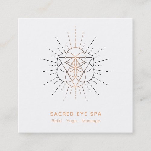 *~* Shaman Cosmic Alchemy Sacred Geometry Square Business Card