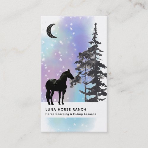  Shaman Cosmic Stars Moon Horse Ranch Rainbow Business Card