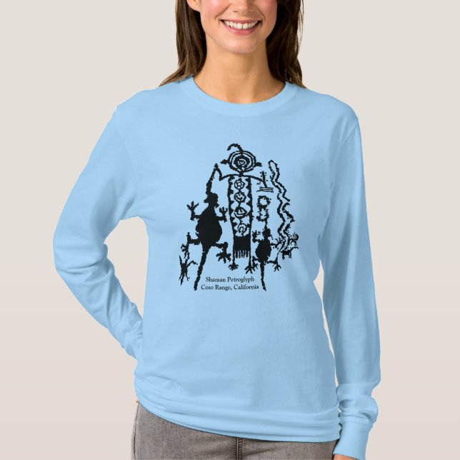 Shaman Petroglyph - Coso Range, California T-Shirt (Front)
