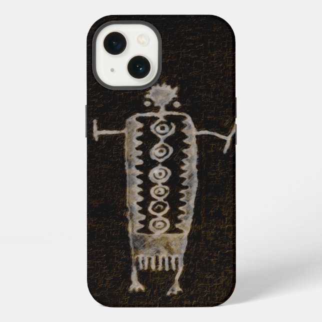 Shaman Petroglyph Iphone Case (Back)