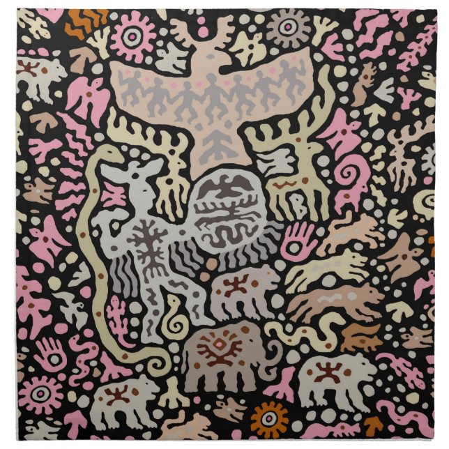 Shaman Peyote Ritual Cloth Napkin (Front)