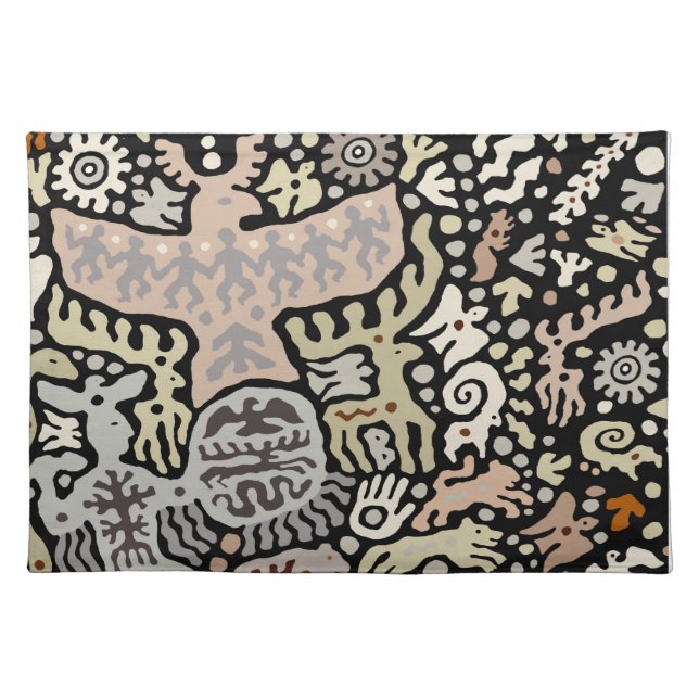 Shaman Peyote Ritual Cloth Placemat (Front)