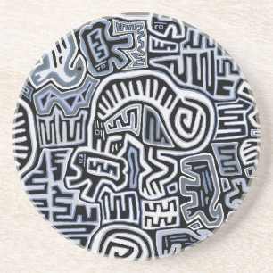 Shaman Peyote Ritual Mola Coaster