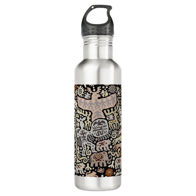 Shaman Peyote Ritual Stainless Steel Water Bottle (Front)