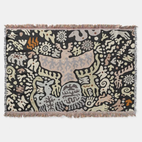 Shaman Peyote Ritual Throw Blanket