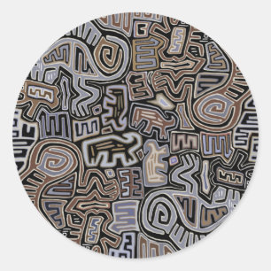 Shaman Peyote Serpent Ritual Spirits Classic Round Sticker