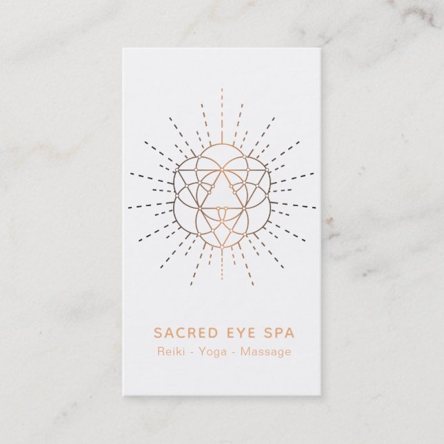 ~ Shaman Sacred Geometry Mystical Alchemy Cosmic Business Card (Front)