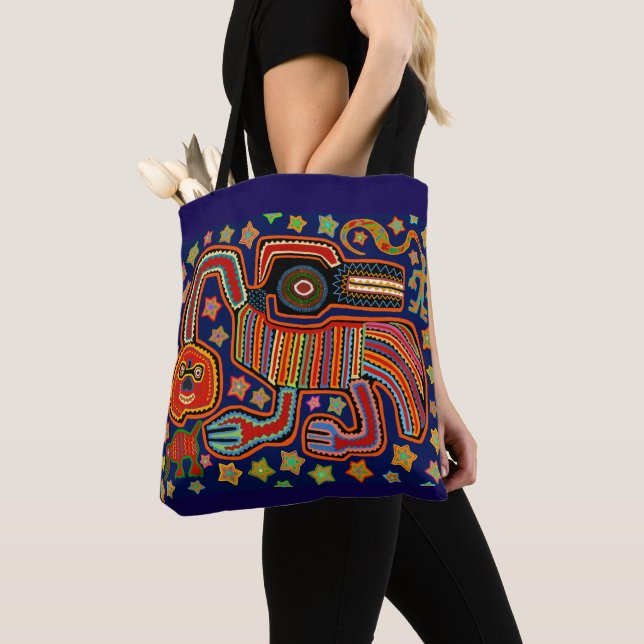 Shaman Spirit Serpent Tote Bag (Close Up)