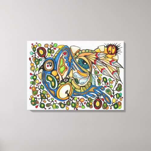 Shaman Spirit  The Way of the Feather East Canvas Print