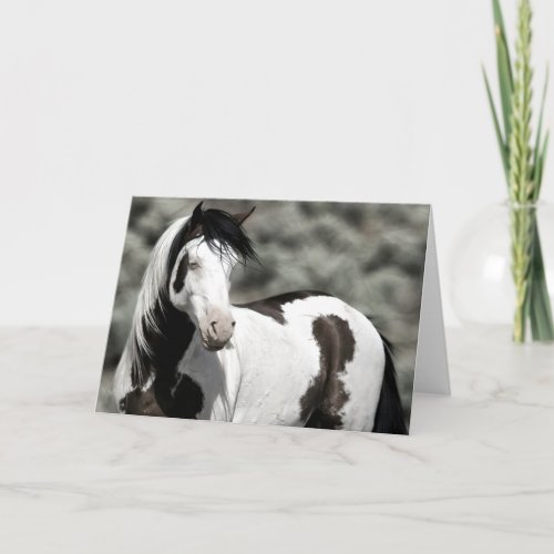 Shaman the Mustang Folded Note Card