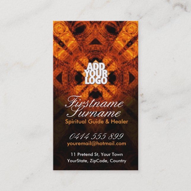 Shaman Tree Spirit w/ Logo Business Cards (Front)