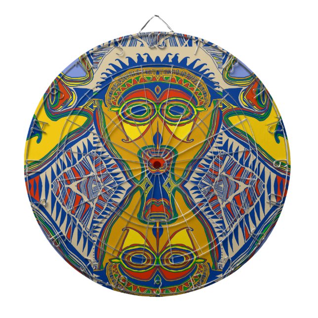 Shaman Tribal Mask Dart Board (Front)