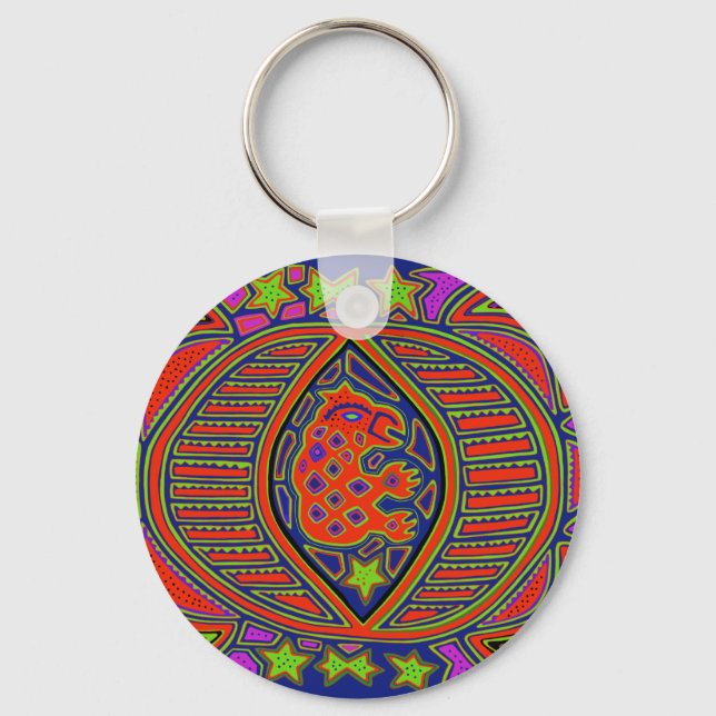 Shaman Turtle Spirit Keychain (Front)