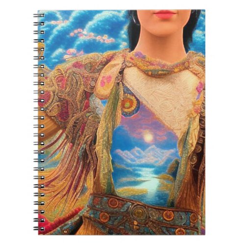 Shaman woman skies beautiful art notebook