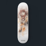 *~* Shamanic Sacred Dream Catcher Tribal Shaman Skateboard<br><div class="desc">* Western BOHO American Watercolor Abstract Dream Catcher Journey with lovely Feathers as a Shamanic symbol for a Native American Spiritual Healer or BOHEMIAM design. * . *** The colors are soft BROWN , TAN, BRONZE and COPPER .. This spirit based esoteric popular boho creative abstract modern dreamcatcher and feathers...</div>