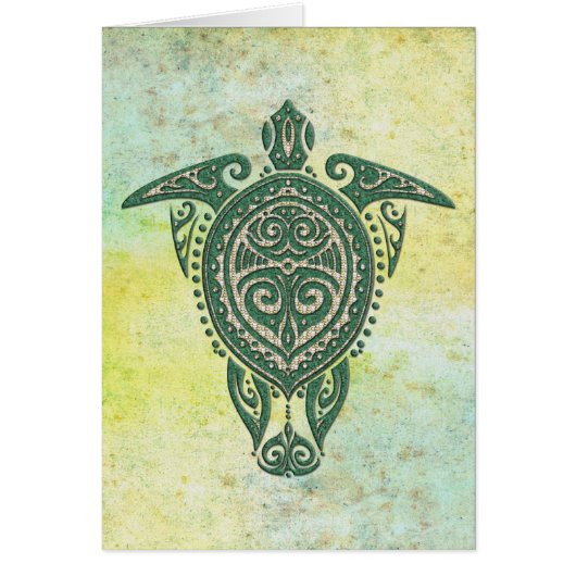Shamanic Sea Turtle Symbol + your ideas Cards (Front)