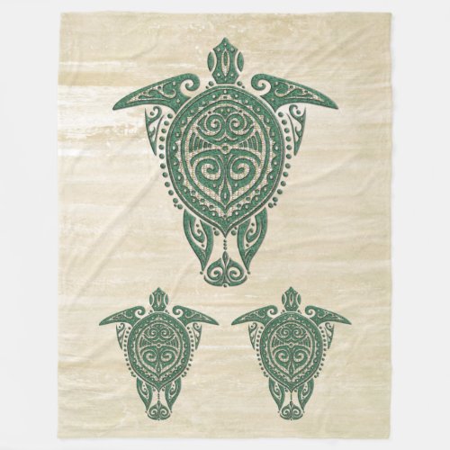 Shamanic Sea Turtle Symbol  your ideas Fleece Blanket