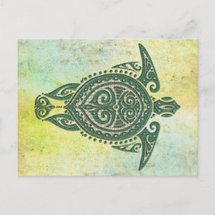 Shamanic Sea Turtle Symbol + your ideas Postcard