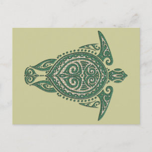 Shamanic Sea Turtle Symbol + your ideas Postcard