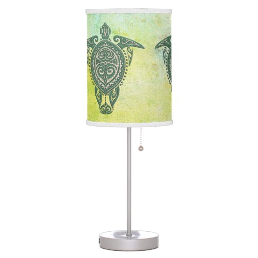 Shamanic Sea Turtle Symbol + your ideas Table Lamp (Left)