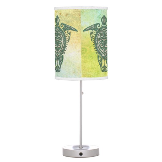 Shamanic Sea Turtle Symbol + your ideas Table Lamp (Back)