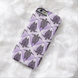 Shamanic Sea Turtles Pattern - violet Barely There iPhone 6 Case