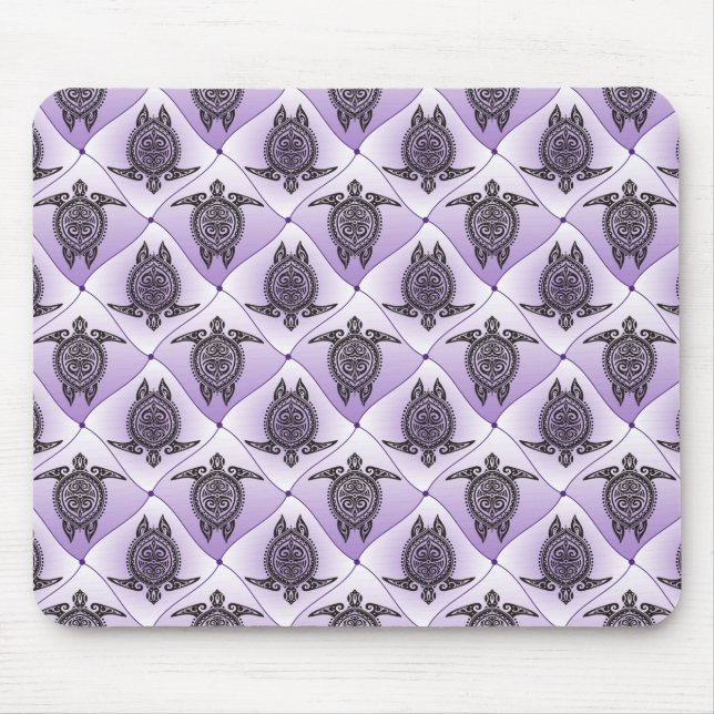 Shamanic Sea Turtles Pattern - violet Mouse Pad (Front)
