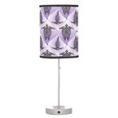 Shamanic Sea Turtles Pattern - violet Table Lamp (Back)