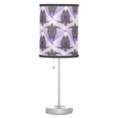 Shamanic Sea Turtles Pattern - violet Table Lamp (Right)