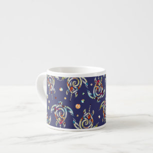 Shamanic Sea Turtles Pattern + your backgr. color Espresso Cup
