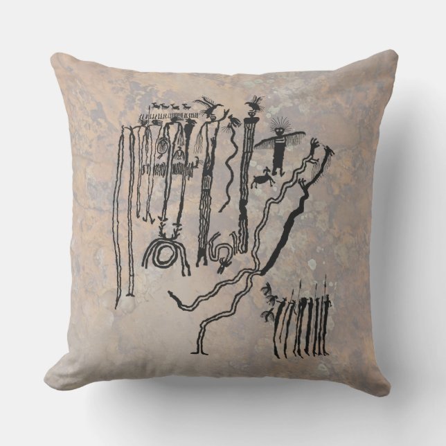 Shamans and Spirits Outdoor Pillow (Front)