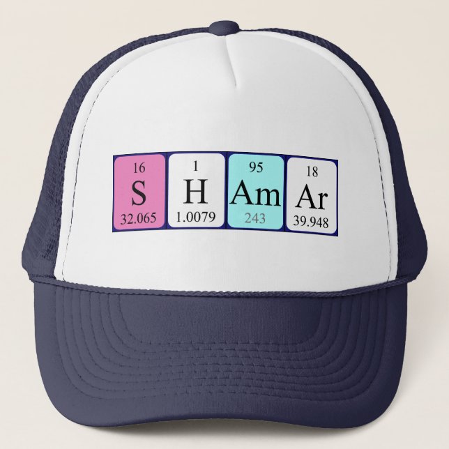 Shamar periodic table name hat (Front)