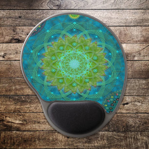 Shambala Tantric Nymphaea mandala art Gel Mouse Pad