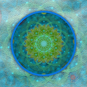Shambala Tantric Nymphaea mandala art Patch