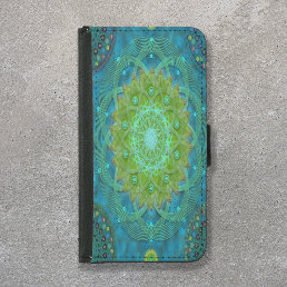 Shambala Tantric Nymphaea mandala art Samsung Galaxy S5 Wallet Case