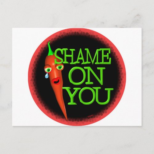 Shame on you Pepper Spray Postcard