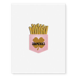 Shamfries pocket st patrick's day shamrock clover. temporary tattoos