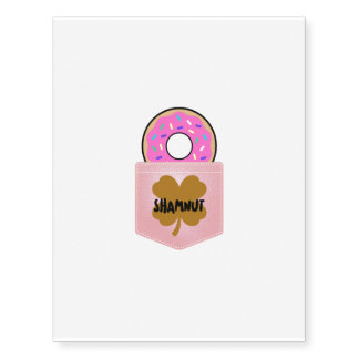 Shamnut donut pocket st patrick's day shamrock clo temporary tattoos