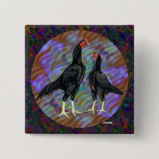 Shamo: Black Pair Pinback Button