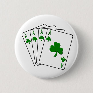 Shamrock Aces Pinback Button