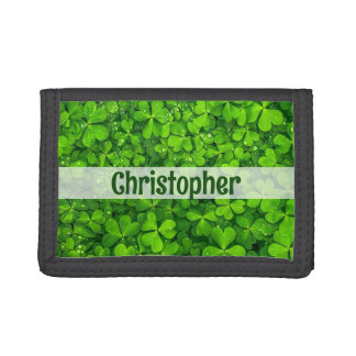 Shamrock Add Name Trifold Wallet