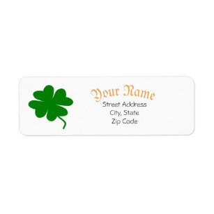 30 Ladybug on Four Leaf Clover Personalized Return Address Labels