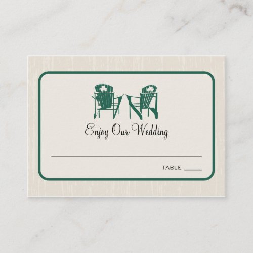 Shamrock Adirondack Chairs Seating Escort Card Business Card Template